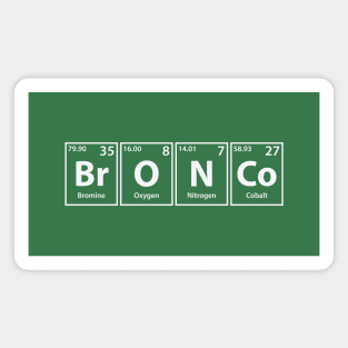 Bronco (Br-O-N-Co) Periodic Elements Spelling Magnet